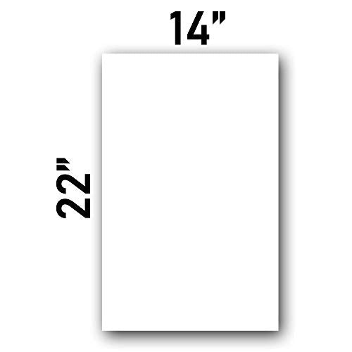 Nara Alcohol Ink Paper | 10 Sheets of 14" x 22" | 330 Microns/250 GSM | Medium+ | Stain-Free - color: White_Rectangle_Paper Sheets_03