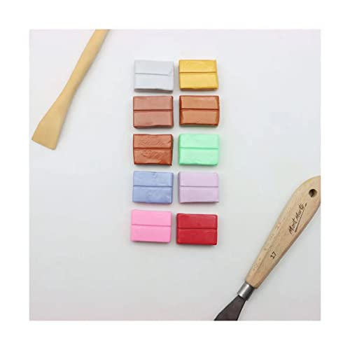 Mont Marte Polymer Clay Set Metallic – 10 Pieces – 100g – Soft, Even Texture – Easy to Shape – Clay for Pottery, Modelling and Handicraft