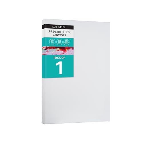 Pre Stretched Canvas for Painting 11x14 | Premium 1-1/2 inch Deep Canvas | 11 oz Premium Canvas Fabric | 100% Natural Non Primed Cotton | Solid Wood Frame (11 x 14 inch) - size: 11 x 14 inch, style: Pack of 1