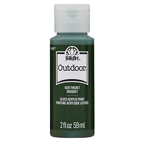 FolkArt Outdoor Acrylic Paint in Assorted Colors (2 Ounce), 1628 Thicket - color: Thicket, size: 2 Fl Oz (Pack of 1)