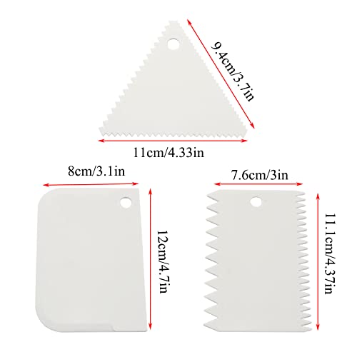 PZRT 6pcs Plastic Clay Scraper Set Scraping Handle Carved Soft Clay Sculpture Knife Industrial Clay Scraper Sculpture Tool Pottery Tools, White - color: White