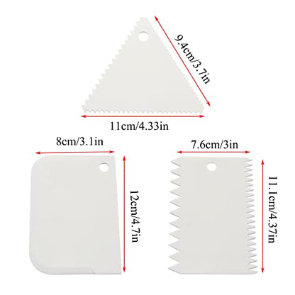 PZRT 6pcs Plastic Clay Scraper Set Scraping Handle Carved Soft Clay Sculpture Knife Industrial Clay Scraper Sculpture Tool Pottery Tools, White - color: White