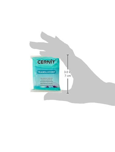 CERNIT Transparant Clay 56g, Emerald, 7 x 5.5 x 1.5 cm - color: Emerald