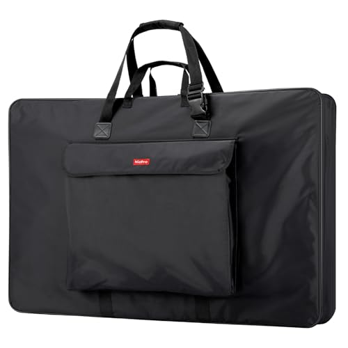 Nicpro Large Art Portfolio Bag 36 x 48 in, Nylon Artist Storage Case | Adjustable Shoulder Strap, Waterproof Carrying Bag for Professional Artwork Sketch Drawing Canvas Photography Poster - size: 36 x 48 inches