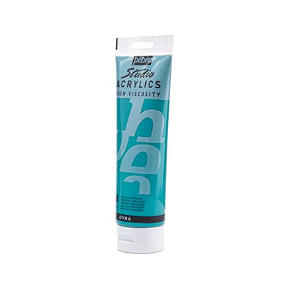 Pebeo Studio Acrylics High Viscosity, Fine Acrylic, 250 ml - Iridescent Green Blue - color: Iridescent Green Blue, size: 8.45 Fl Oz (Pack of 1)