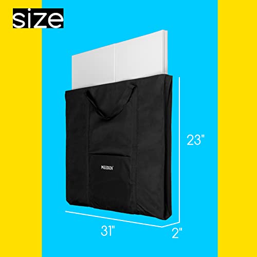 MEEDEN Art Portfolio Bag: 23 x 31 Inch Black Canvas Portfolio Case | Waterproof 600D Oxford Carrying Storage Case for Artwork, Poster, Sketching, and Drawing - Black - size: 23" X 31"