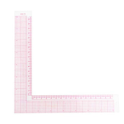 Plastic L Shape Ruler Curve Sewing Measure Professional Tailor Craft Tool(5808) 21.5 * 21.5cm / 8.5 * 8.5inch 28-53g