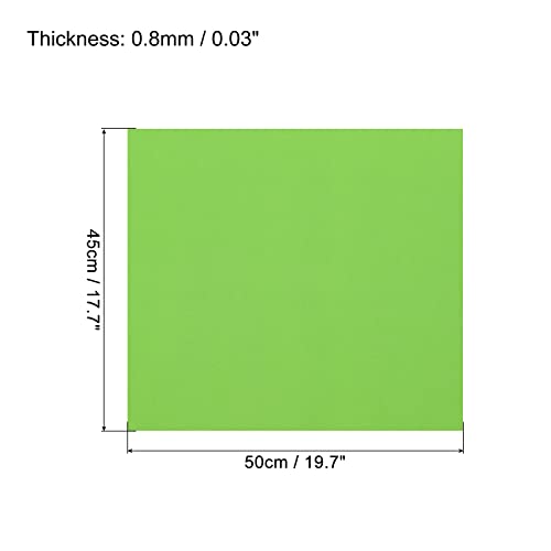 MECCANIXITY EVA Foam Sheets Green 19.7 Inch x 17.7 Inch 0.8mm Thick Crafts Foam Sheets for Costumes, Arts and Crafts Projects Pack of 5 - color: Green, size: 19.7 x 17.7 x 0.03 in