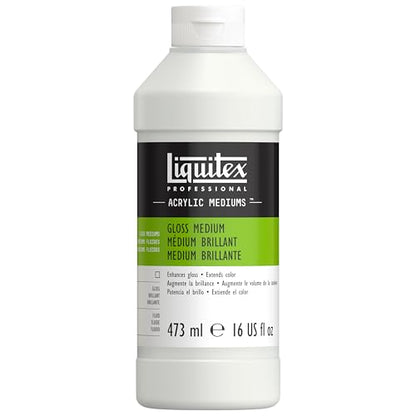 Liquitex Professional Fluid Medium, 473ml (16-oz), Gloss - color: Gloss Medium, size: 16 Fl Oz (Pack of 1), style: 16-oz