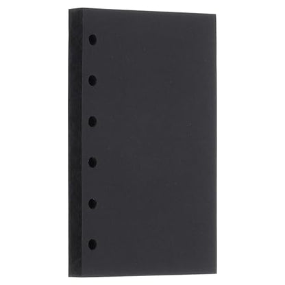 PATIKIL A7 Refill Paper, Unlined Blank Kraft Paper Refillable 6 Hole Filler Inserts Loose Leaf Paper for 6 Ring Binder Notebook, 80 Sheets/160 Pages, Black