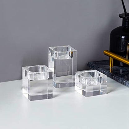 3Pcs CandleResin Molds, Square Candle Holder Silicone Molds for Tealight Holder Epoxy Resin Casting DIY Plaster,Cement Concrete Craft Home Decor