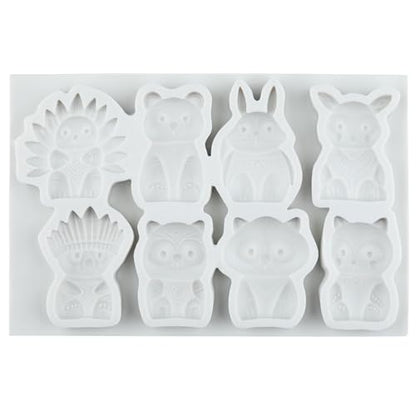 Animal Polymer Clay Mold Boho Tribal Animal Silicone Molds - color: Style C