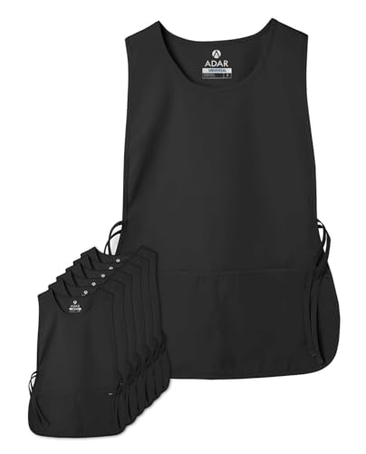 Adar Universal Cobbler Apron 6 Pack - Unisex Cobbler Apron - color: Black, size: X-Large