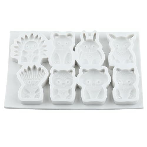 Animal Polymer Clay Mold Boho Tribal Animal Silicone Molds - color: Style C