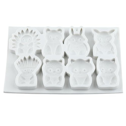 Animal Polymer Clay Mold Boho Tribal Animal Silicone Molds - color: Style C