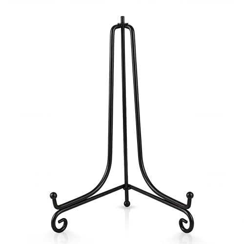 Artliving Plate Stands for Display, 12Inch Black Iron Easel Plate Display Photo Holder Stand, Displays Picture Frames, Decorative Plates, Tablets and Art (2 pack) - size: 12 inch(2 Pack)