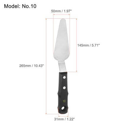 HARFINGTON No.10 Painting Palette Knife Stainless Steel Pointy Spatula Pallet Knife with Wood Handle for Oil Acrylic Paint Canvas Color Mixing Spreading