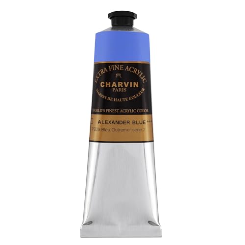 Charvin Extra Fine Professional Acrylic Paint - Alexander's Blue, 150ml Tube, Triple-Milled, Lightfast Pigments, Open Stock Artist Acrylic Paints in Nature-Inspired Hues - color: Alexander's Blue, size: 5.07 Fl Oz (Pack of 1)