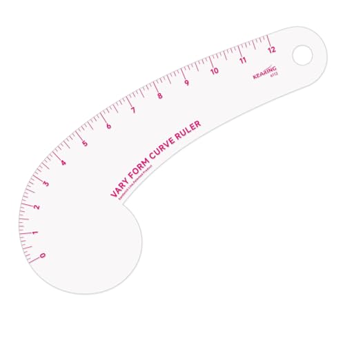 KEARING 12" Vary Form Curve Ruler - Clear French Hip Pattern Making Ruler - style: 6112(12")