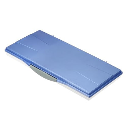 PATIKIL 24 Wells Paint Storage Box, Airtight Folding Detachable with 3 Extra Area Painting Palette for Watercolor Gouache Acrylic Oil Paint, Blue - color: Blue