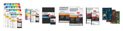 RENDR No Show Thru Dual-Sided Sketch Pads for Drawing, Bleedproof, Acid-Free, 80 Perforated Pages, 180 GSM, 9" x 12"