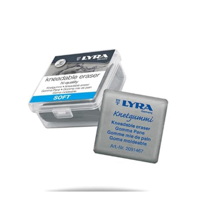 Lyra Drawing Art Kneading Erasers - Gray, Artist Drawing, Art Eraser, Charcoal Pastels, Moldable Putty Rubber Sketching Supplies, Design Eraser with Case - 6 Pack, Grey
