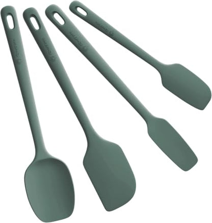ChefAide 4 Pieces Silicone Spatula Set, Food Grade Rubber Spatula, Upgrade Strong Handle with Ergonomic Grip, Heat Resistant for Nonstick Cookware, Cooking - color: Dried Thyme, size: 4 pieces