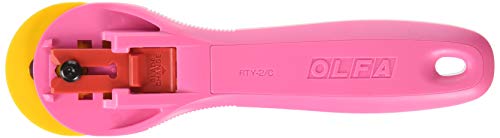 Olfa 1132645 45mm Fairy Floss Pink Splash Rotary Cutter, Multicolor