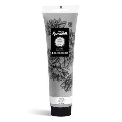 Speedball Water-Soluble Block Printing Ink, 5-Ounce Tube (Silver) - color: Silver, size: 5 fl oz