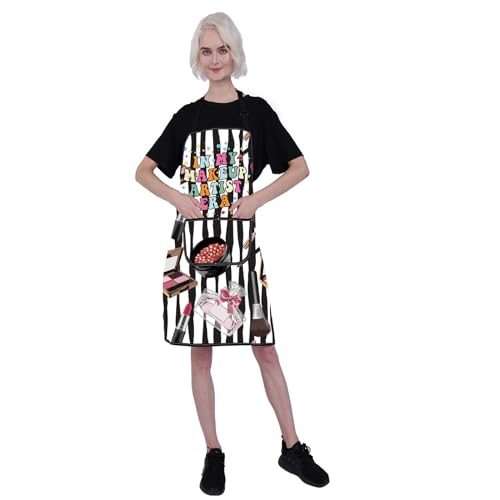 BNQL Makeup Artist Apron With Pockets For Esthetician Cosmetology Student Gifts In My Makeup Artist Era