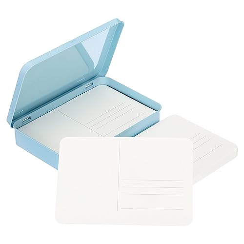 PATIKIL 24 Sheets Watercolor Postcards, 4x6 Blank Watercolor Paper Post Cards 140lb/300gsm Journal 100% Cotton Paper Bulk for Mailing Paint DIY Art Invitations Greeting, Blue - Smooth - color: Blue