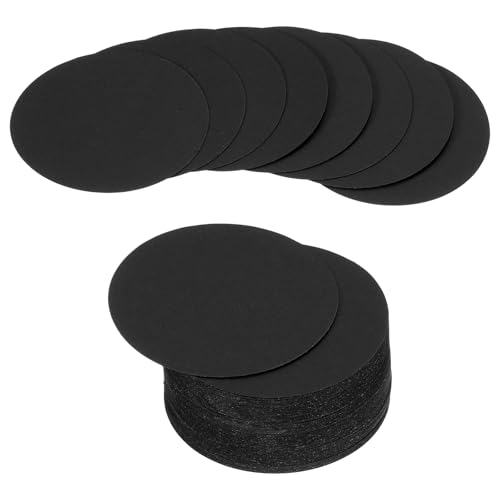 PATIKIL 60 Sheet Circle Card Stock, 2 Inch Round Cutouts Paper Thick Cardstock Coaster for DIY Craft Projects Printing Supplies Bulletin Board Decor, Black | Cutouts Paper Coaster for Office Supplies DIY Craft Projects Classroom Printing Bulletin Board De