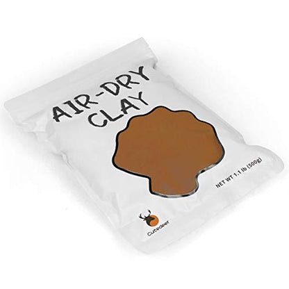 Cutedeer Brown Air Dry Clay, 1.1lb Foam Modeling Clay, Soft Squishy Molding for Kids Adults, Arts & Crafts Project Slime Supplies(1.1lb - 1 Pack, Brown) - color: Brown, size: 1.1lb - 1 PACK