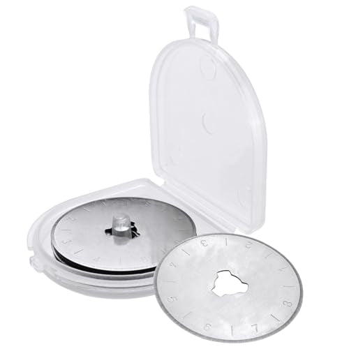 Mesee 10 Pieces Rotary Cutter Blade Set 28mm Rotary Blades Replacement Refill Round Cutting Blades Quilting Tool Accessory for Scrapbooking Sewing Fabric Paper Arts Crafts