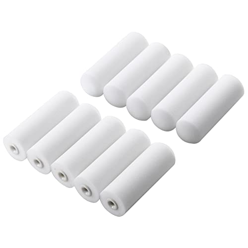 KUPOO 4" Foam Paint Roller Covers High Density Sponge Refills for Smooth - size: 4 inch Foam Covers