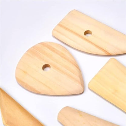 5 Pcs Pottery Clay Ribs Wooden Ceramic Potter Rib Ceramic Clay Sculpting Scrapers Tools Pottery Shaping Trimming Tools, Ceramic and Pottery Tools