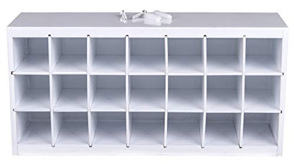 ArtBin 6828AG Paint Storage Tray, Art & Craft Supply Storage, Super Satchel System Accessory, Wall Mountable 21 Compartment Paint Organizer, White - size: Pack of 1
