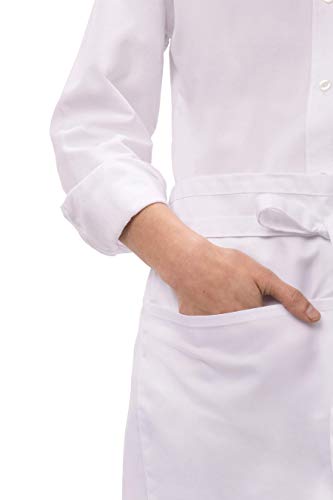 Chef Works Unisex Half Bistro Server Apron - color: White