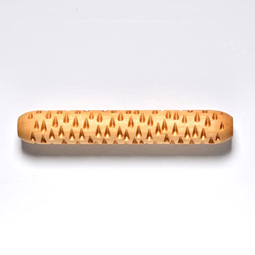 MKM Pottery Tools Wood Hand Rollers for Clay (HR-64 Rain) - size: HR-64 Rain
