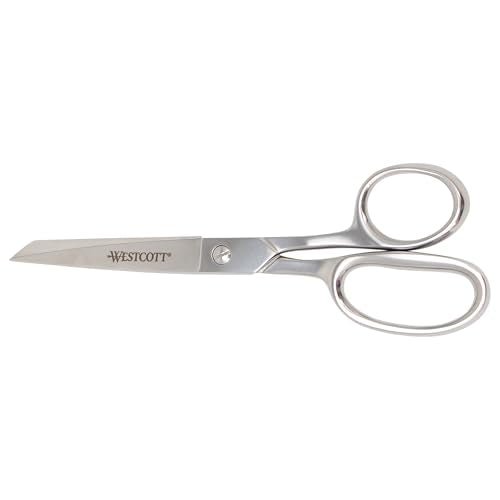 Westcott 8in Forged Classic Fabric and Paper Scissors, Heavy Duty, Knife-Edge for Sewing, Tailoring, General Arts and Crafts, Office - size: 8-Inch Straight