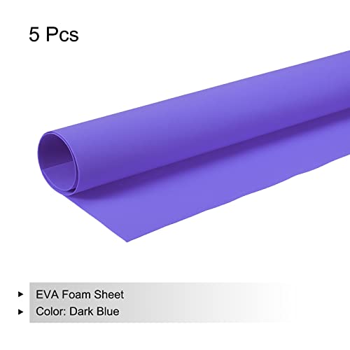 MECCANIXITY EVA Foam Sheets Dark Blue 19.7 Inch x 17.7 Inch 0.8mm Thick Crafts Foam Sheets for Costumes, Arts and Crafts Projects Pack of 5 - color: Dark Blue, size: 19.7 x 17.7 x 0.03 in