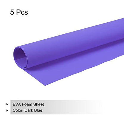 MECCANIXITY EVA Foam Sheets Dark Blue 19.7 Inch x 17.7 Inch 0.8mm Thick Crafts Foam Sheets for Costumes, Arts and Crafts Projects Pack of 5 - color: Dark Blue, size: 19.7 x 17.7 x 0.03 in