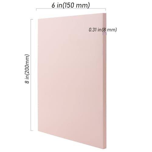 12 PCS 8x6 Inch Pink Rubber Carving Blocks, Soft Linoleum Rubber Stamping Block, Linoleum Blocks for Printmaking, Engraving Crafts