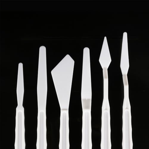 5 Sets 30Pcs Plastic Spatula Palette Knives, Palette Knife Set Thin and Flexible Art Knife Tools, Painting Knife for Mixing, Spreading, Scratching, Layering Colors, Watercolor Painting