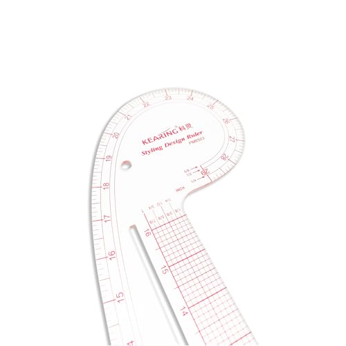 KEARING 29" Styling Design Ruler - Clear Acrylic French Curve Sewing Tool - style: PM6503(29")