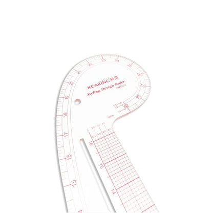 KEARING 29" Styling Design Ruler - Clear Acrylic French Curve Sewing Tool - style: PM6503(29")
