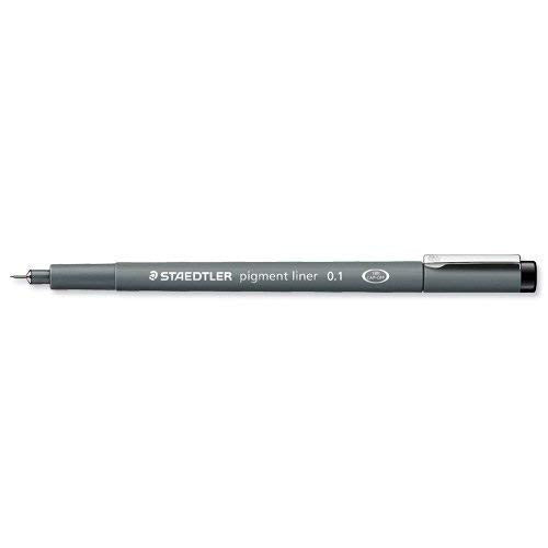 STAEDTLER PIGMENT LINER 0.1mm BLACK INK [Pack of 2]