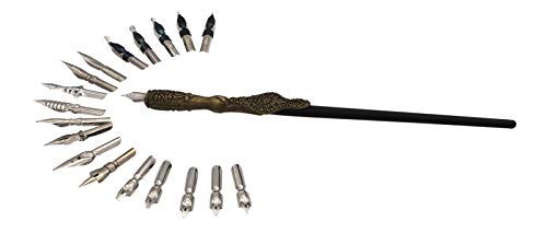 Gullor Calligraphy Pens Set - Dip Pen Handcrafted Calligraphy Set with 18 Nibs, Bronze - color: bronze