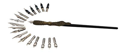 Gullor Calligraphy Pens Set - Dip Pen Handcrafted Calligraphy Set with 18 Nibs, Bronze - color: bronze