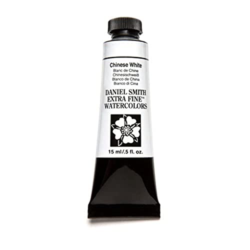 DANIEL SMITH 284600023 Extra Fine Watercolor 15ml Paint Tube, Chinese White, 0.5 Fl Oz (Pack of 1) - color: Chinese White